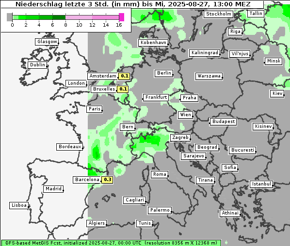 Niederschlag, 27. 8. 2025
