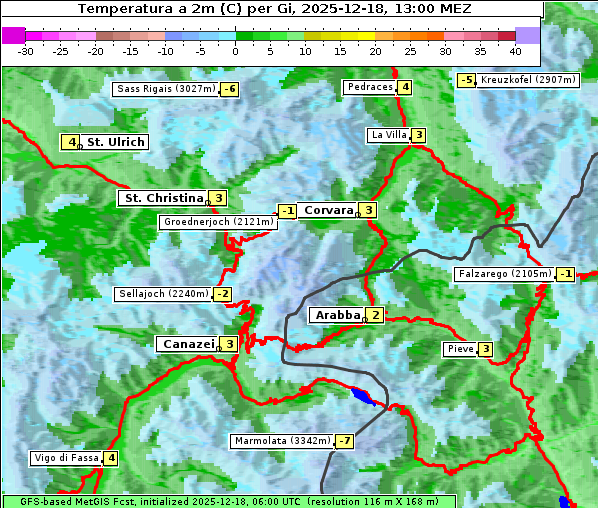 Temperatur, 18. 12. 2025