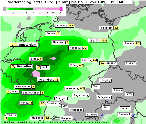 Niederschlag, 9. 1. 2025