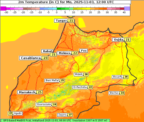 Temperatur, 3. 11. 2025
