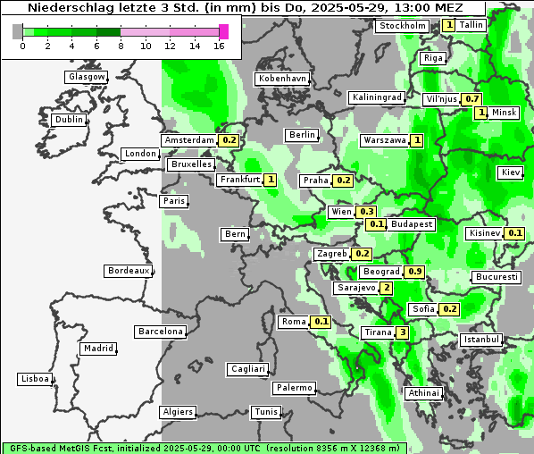 Niederschlag, 29. 5. 2025
