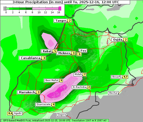 Niederschlag, 16. 12. 2025