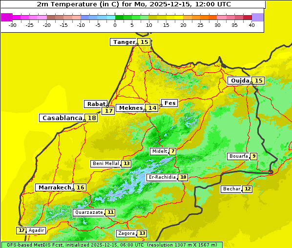 Temperatur, 15. 12. 2025