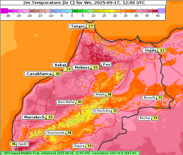 Temperatur, 17. 9. 2025