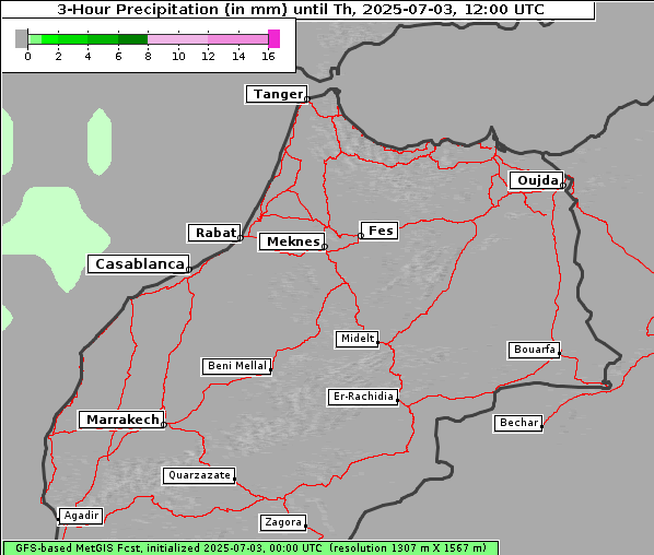 Niederschlag, 3. 7. 2025