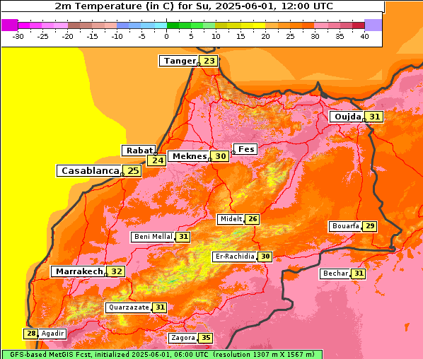 Temperatur, 1. 6. 2025
