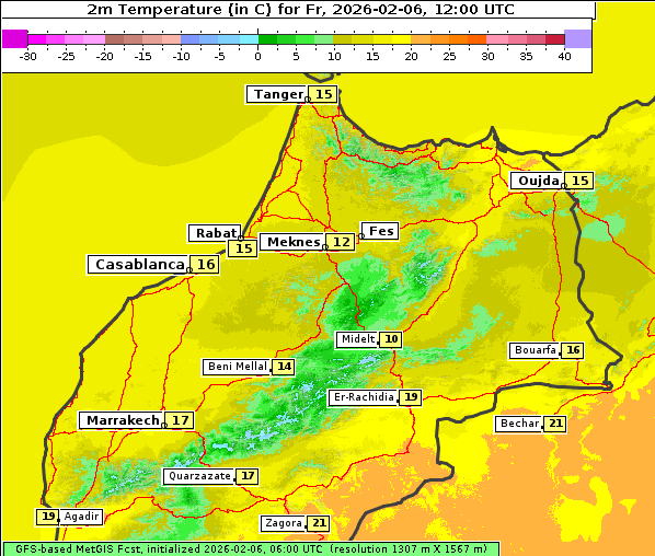 Temperatur, 6. 2. 2026