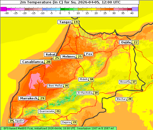 Temperatur, 5. 4. 2026