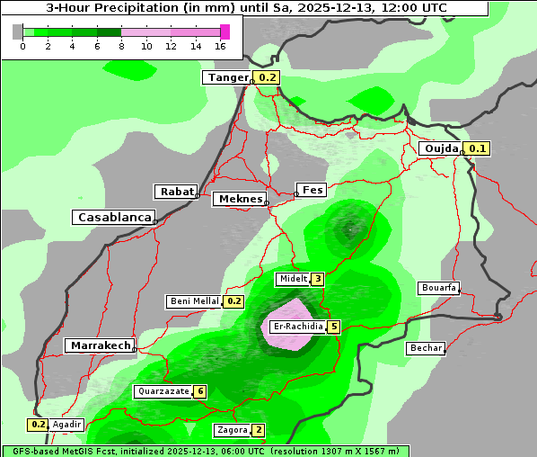 Niederschlag, 13. 12. 2025