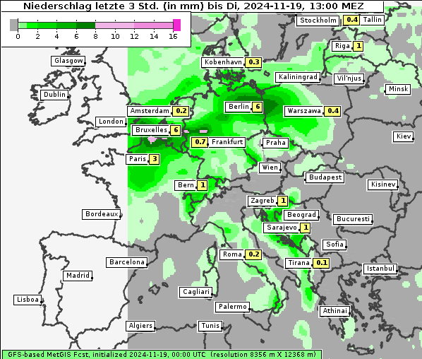 Niederschlag, 19. 11. 2024