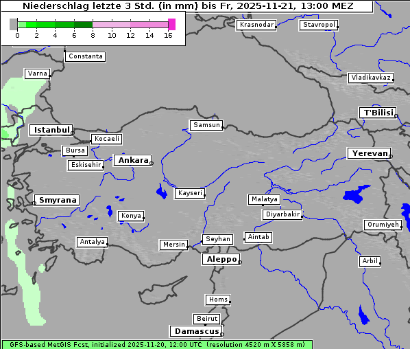 Niederschlag, 21. 11. 2025