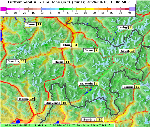 Temperatur, 10. 4. 2026