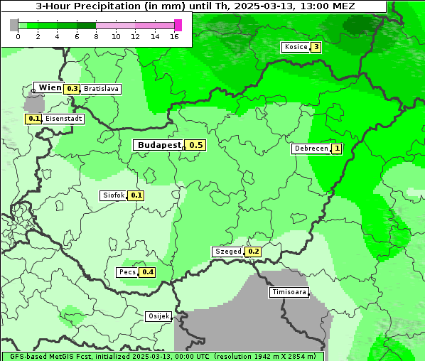 Niederschlag, 13. 3. 2025