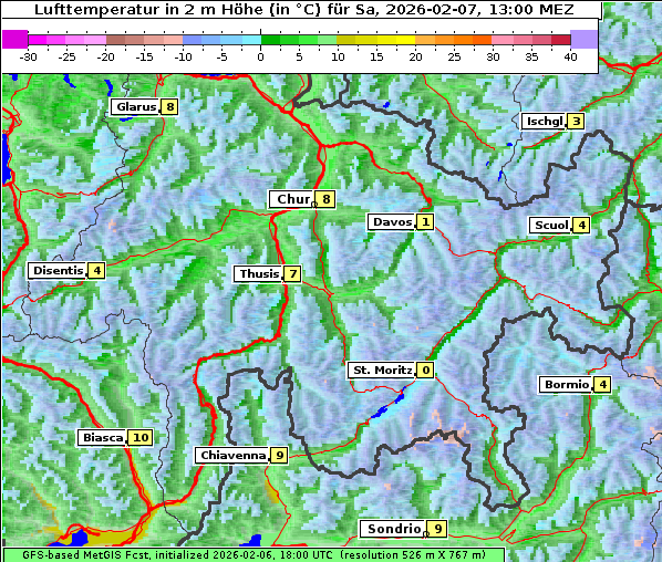Temperatur, 7. 2. 2026