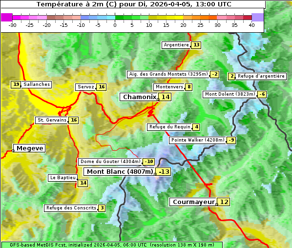 Temperatur, 5. 4. 2026