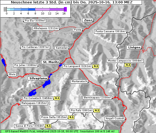 Neuschnee, 16. 10. 2025