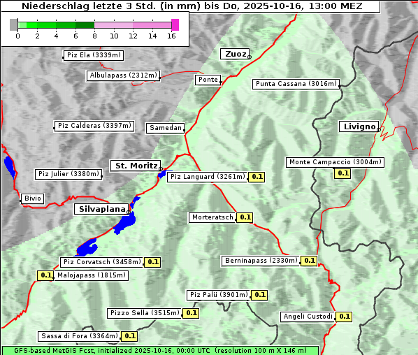 Niederschlag, 16. 10. 2025