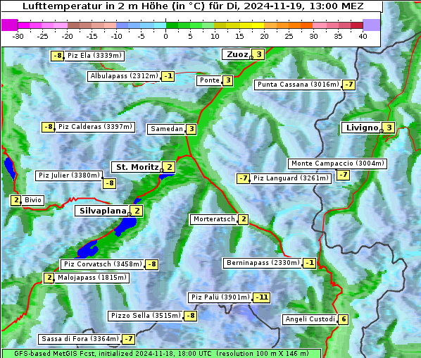 Temperatur, 19. 11. 2024