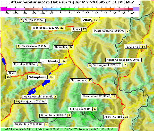 Temperatur, 15. 9. 2025