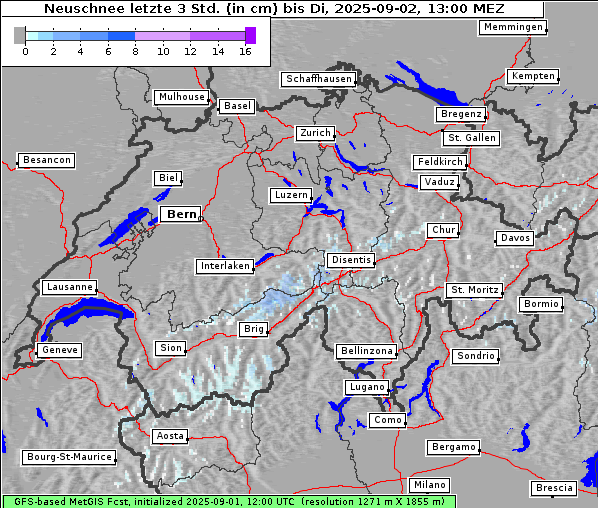 Neuschnee, 2. 9. 2025