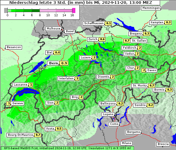Niederschlag, 20. 11. 2024