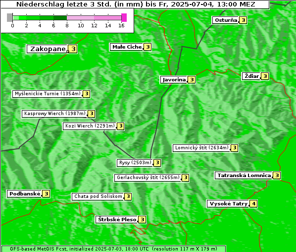 Niederschlag, 4. 7. 2025