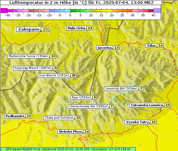 Temperatur, 4. 7. 2025