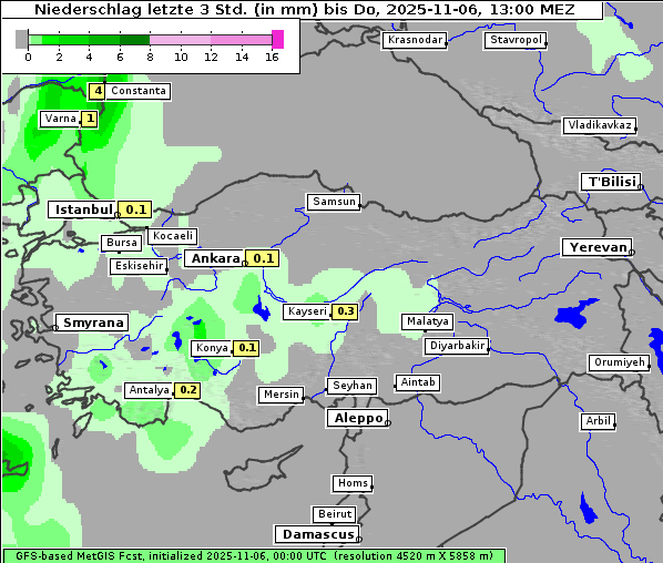 Niederschlag, 6. 11. 2025