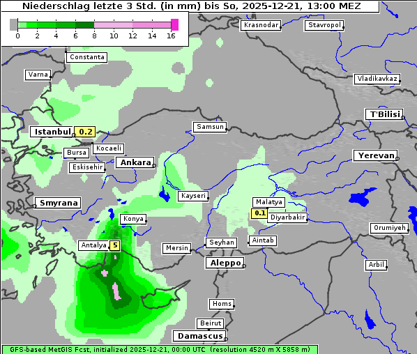 Niederschlag, 21. 12. 2025
