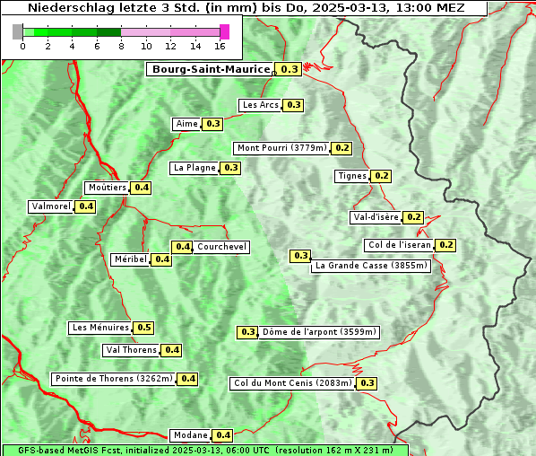 Niederschlag, 13. 3. 2025