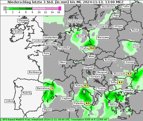 Niederschlag, 13. 11. 2024