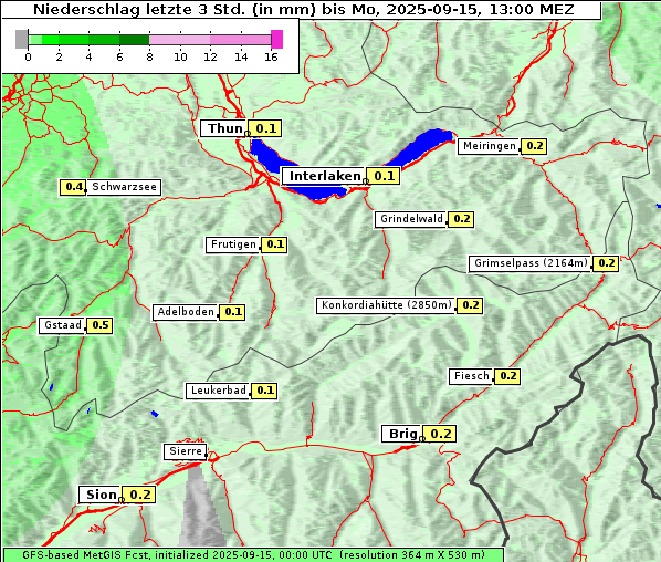 Niederschlag, 15. 9. 2025