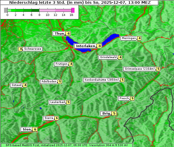 Niederschlag, 7. 12. 2025