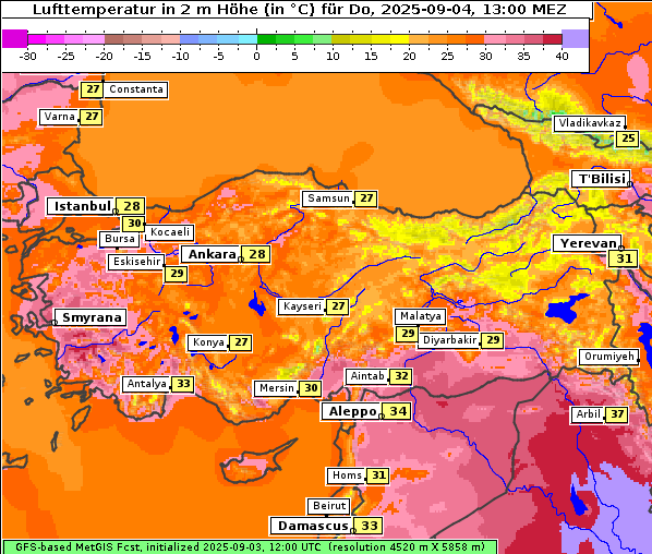 Temperatur, 4. 9. 2025