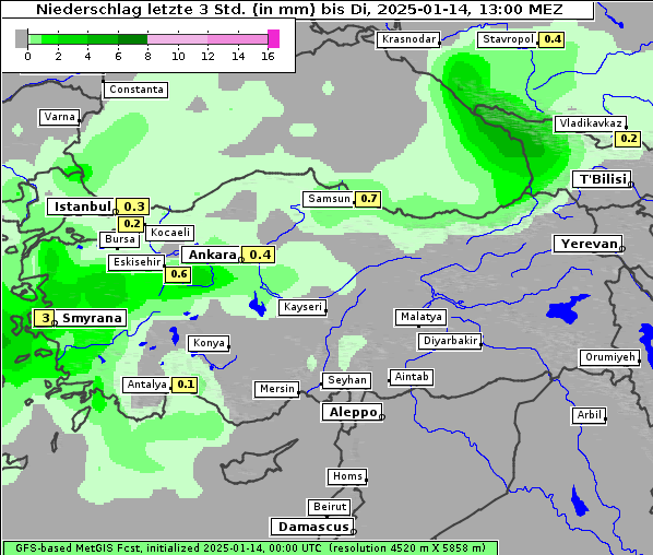 Niederschlag, 14. 1. 2025