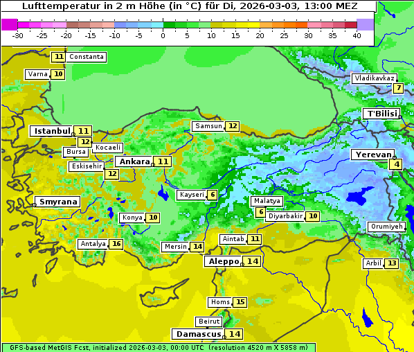Temperatur, 3. 3. 2026