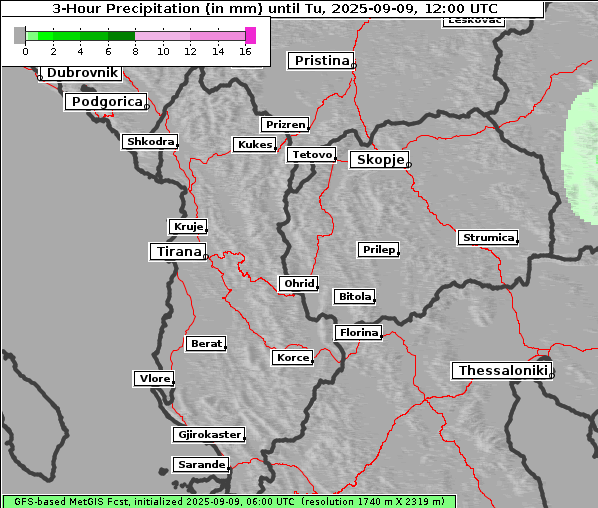 Niederschlag, 9. 9. 2025