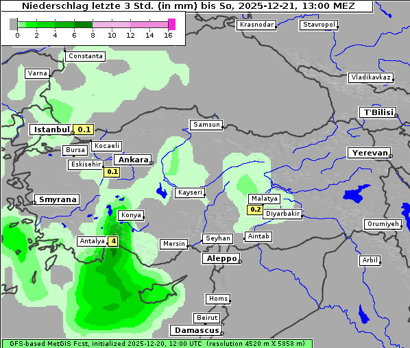 Niederschlag, 21. 12. 2025