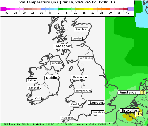 Temperatur, 12. 2. 2026