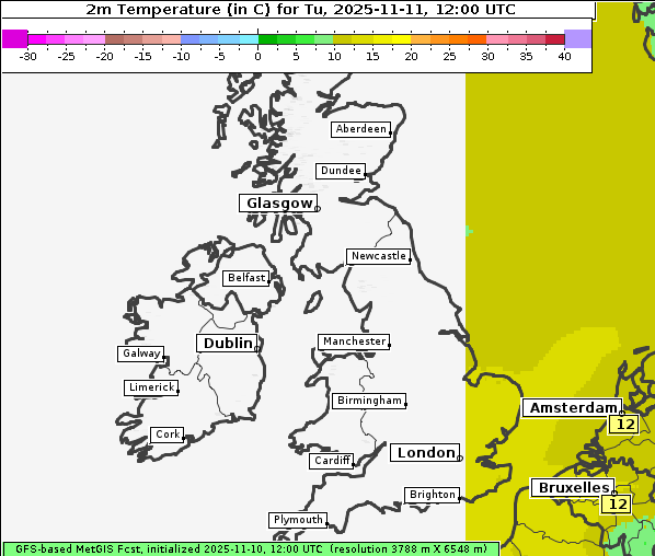 Temperatur, 11. 11. 2025