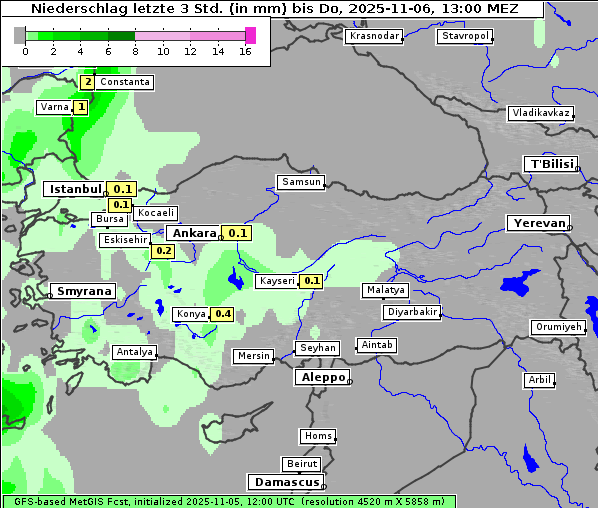Niederschlag, 6. 11. 2025