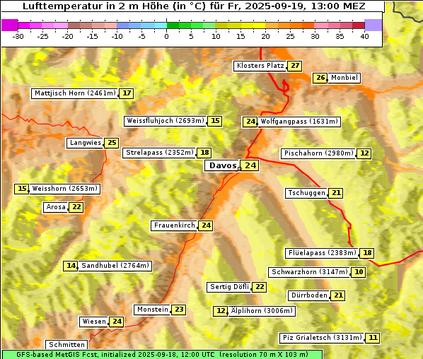 Temperatur, 19. 9. 2025