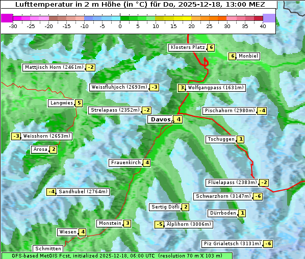 Temperatur, 18. 12. 2025