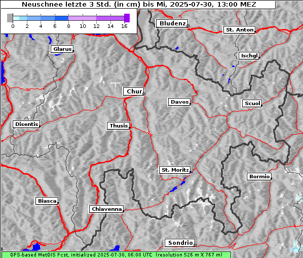 Neuschnee, 30. 7. 2025