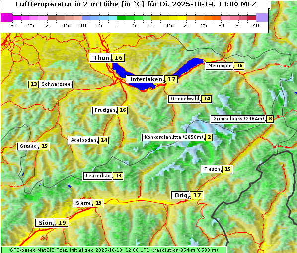 Temperatur, 14. 10. 2025