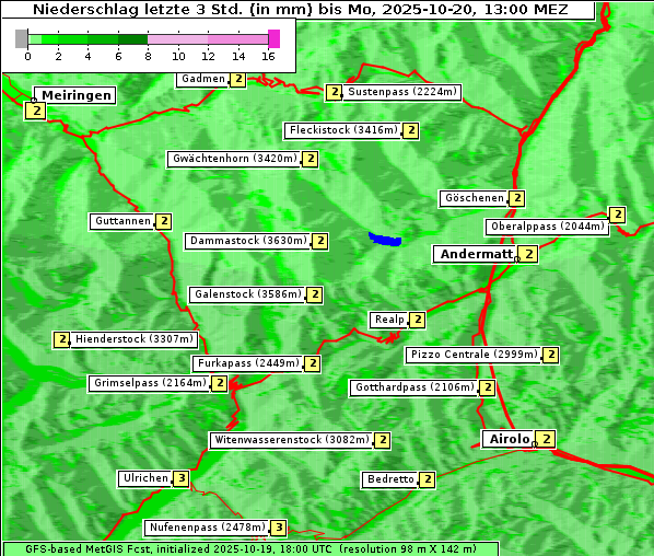 Niederschlag, 20. 10. 2025