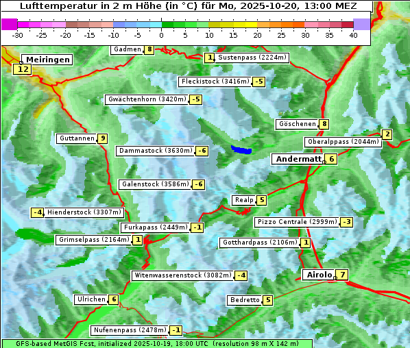 Temperatur, 20. 10. 2025