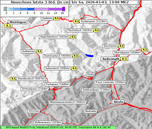 Neuschnee, 3. 1. 2026