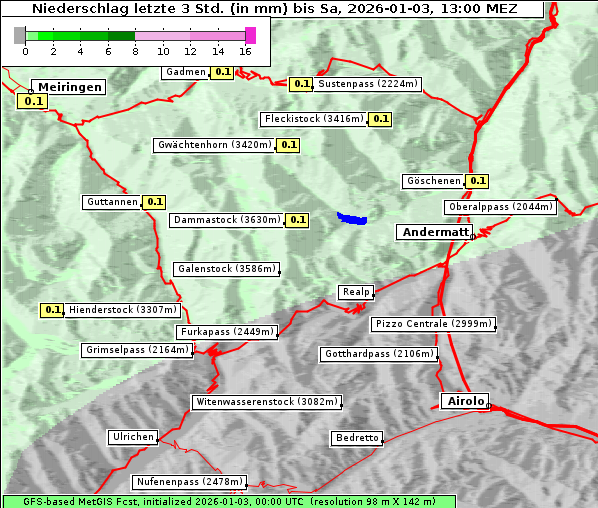 Niederschlag, 3. 1. 2026