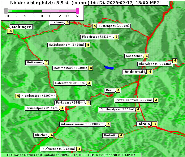 Niederschlag, 17. 2. 2026